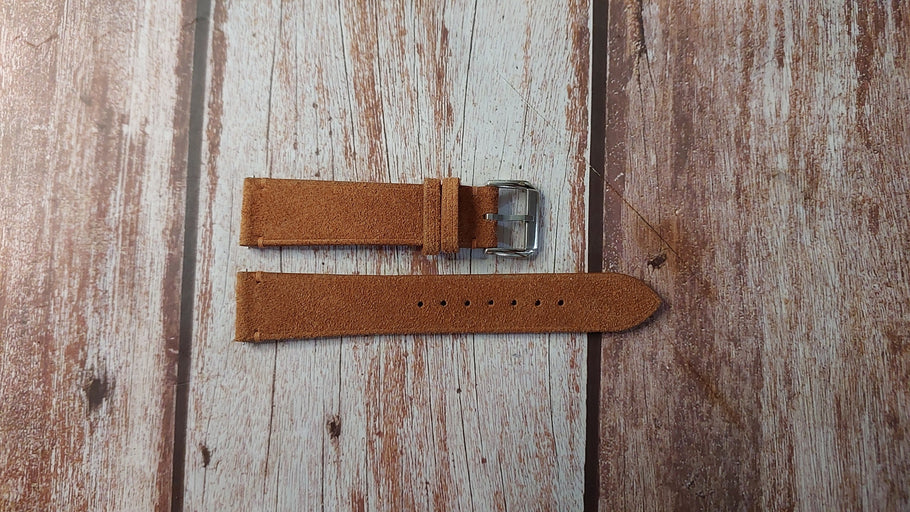 Whisky Suede Custom Leather Strap For Wittnauer Watch