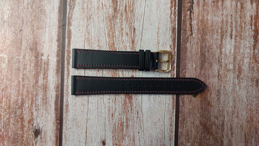 Black Swift Custom Leather Strap For SEIKO PRESAGE Watch