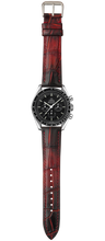 Load image into Gallery viewer, Crocodile Leather Watch Strap - Burnt Red Bordeaux
