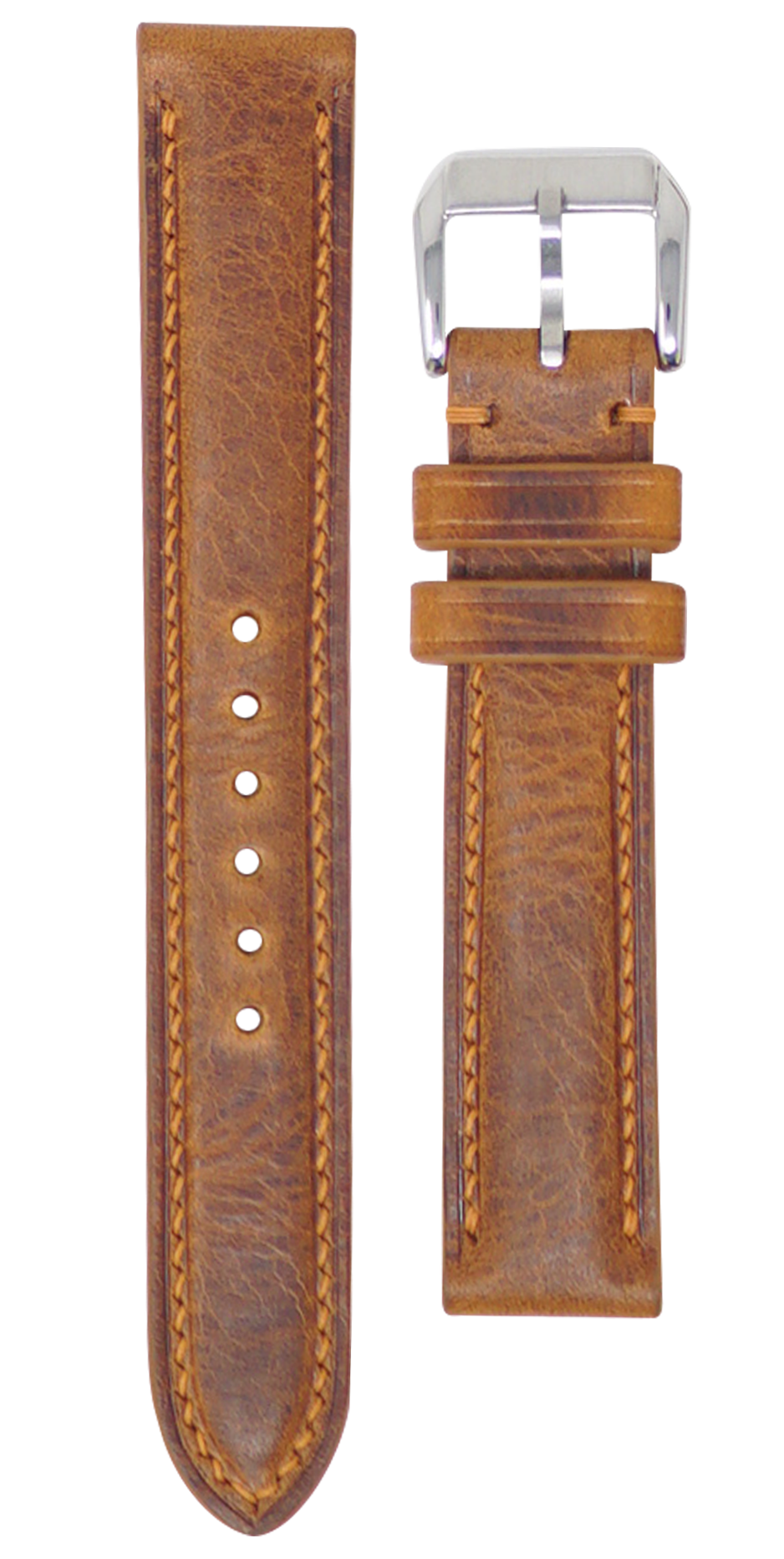 17mm Watch Strap Cognac Badalassi Wax Leather – VGreen