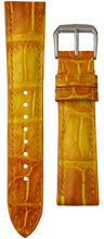 Load image into Gallery viewer, Crocodile Leather Watch Strap - Amber Flame
