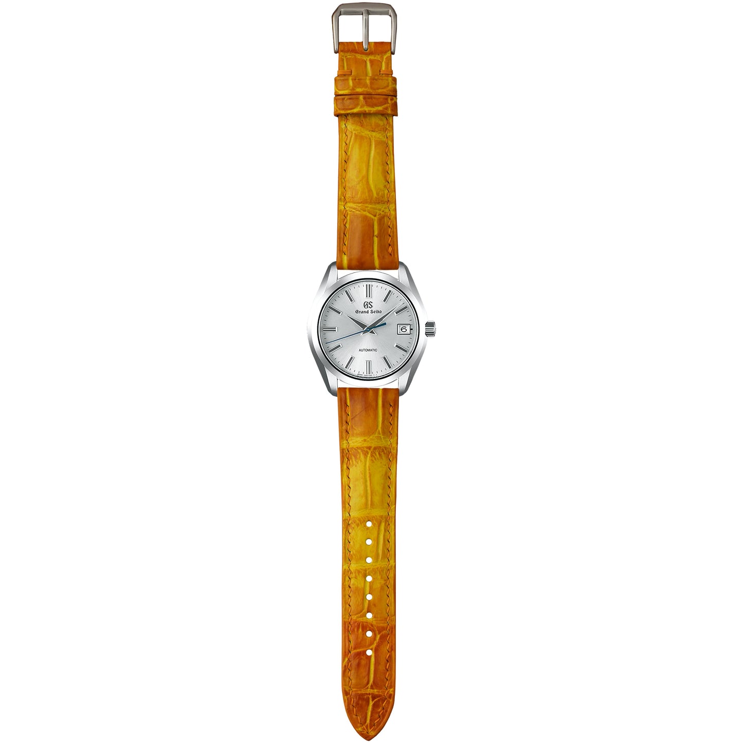 Crocodile Leather Watch Strap - Amber Flame