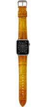 Load image into Gallery viewer, Crocodile Leather Watch Strap - Amber Flame
