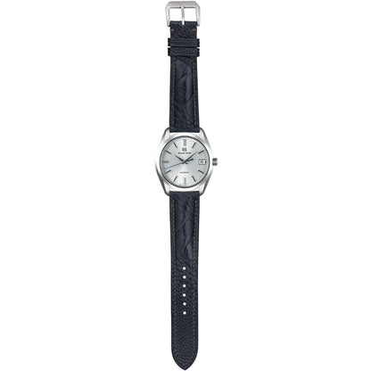 Ostrich Leg Leather Watch Strap - Dark Gray