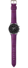 Load image into Gallery viewer, Crocodile Leather Watch Strap - Purple
