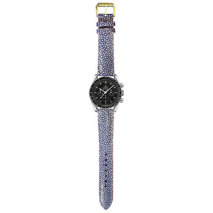 Stingray Leather Watch Strap - Purple