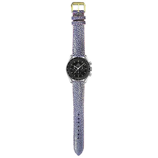 Stingray Leather Watch Strap - Purple