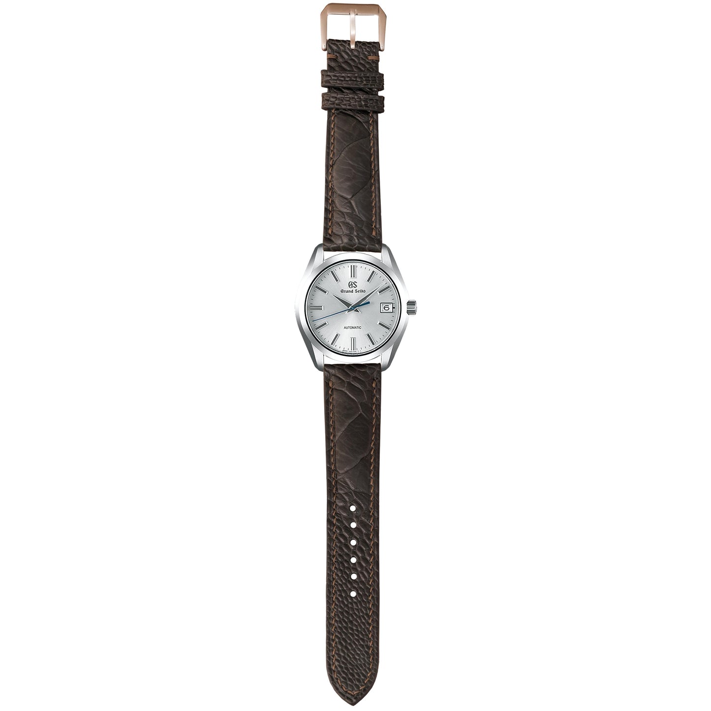 Ostrich Leg Leather Watch Strap - Dark Gray