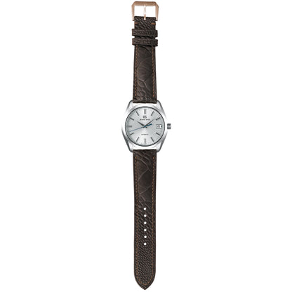 Ostrich Leg Leather Watch Strap - Dark Gray
