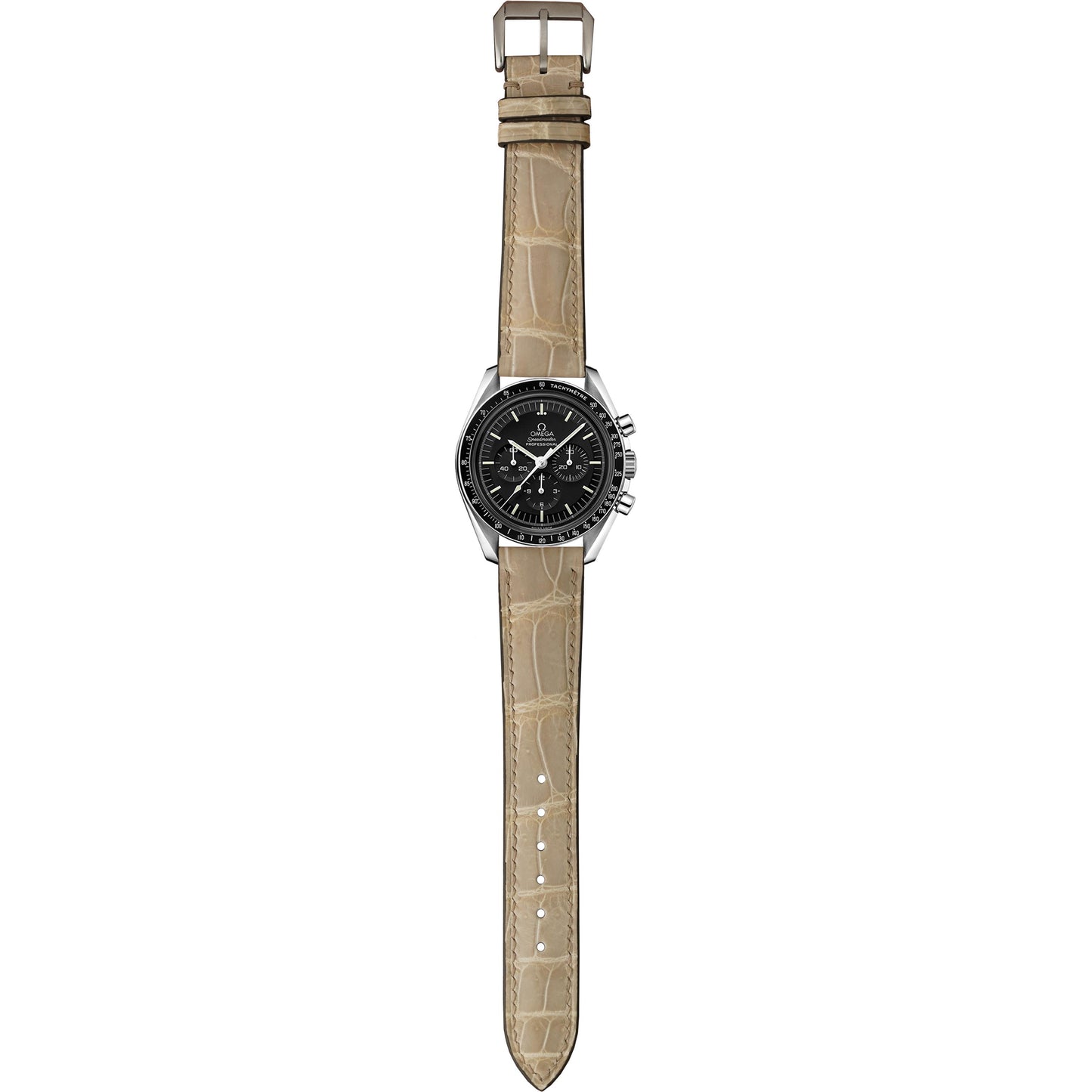 Crocodile Leather Watch Strap - Gray