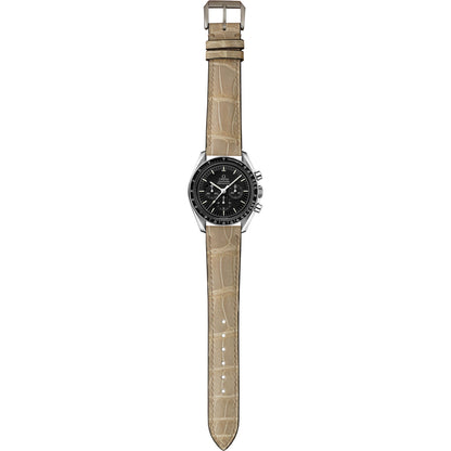 Crocodile Leather Watch Strap - Gray