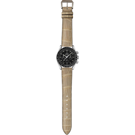 Crocodile Leather Watch Strap - Gray