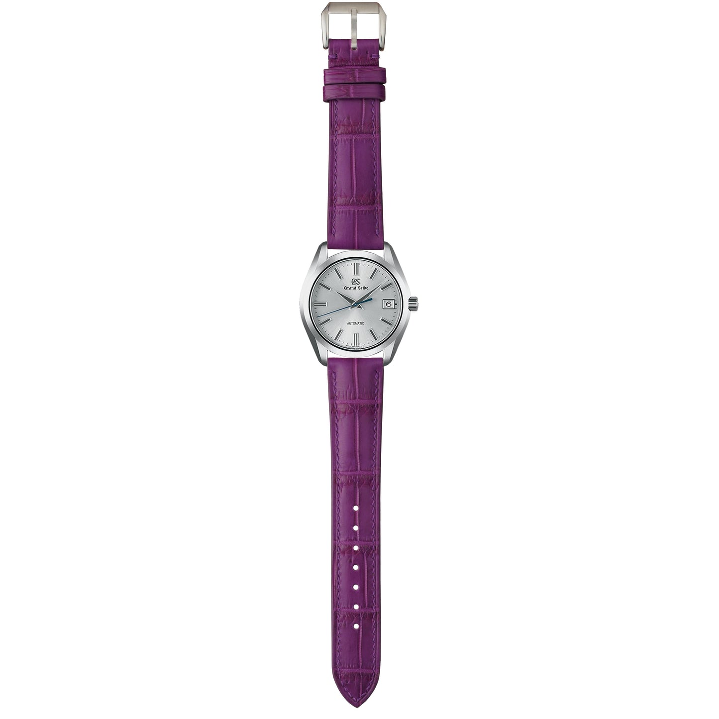 Crocodile Leather Watch Strap - Purple