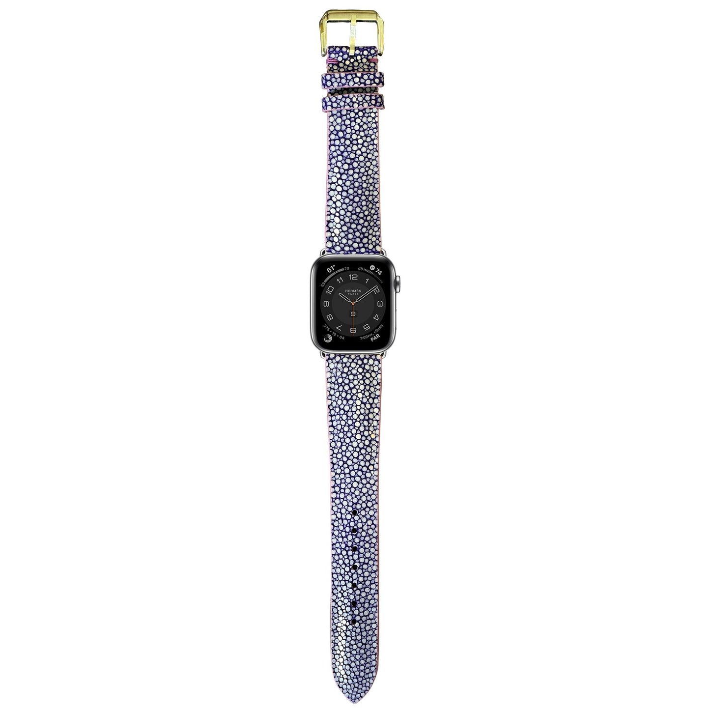 Stingray Leather Watch Strap - Purple