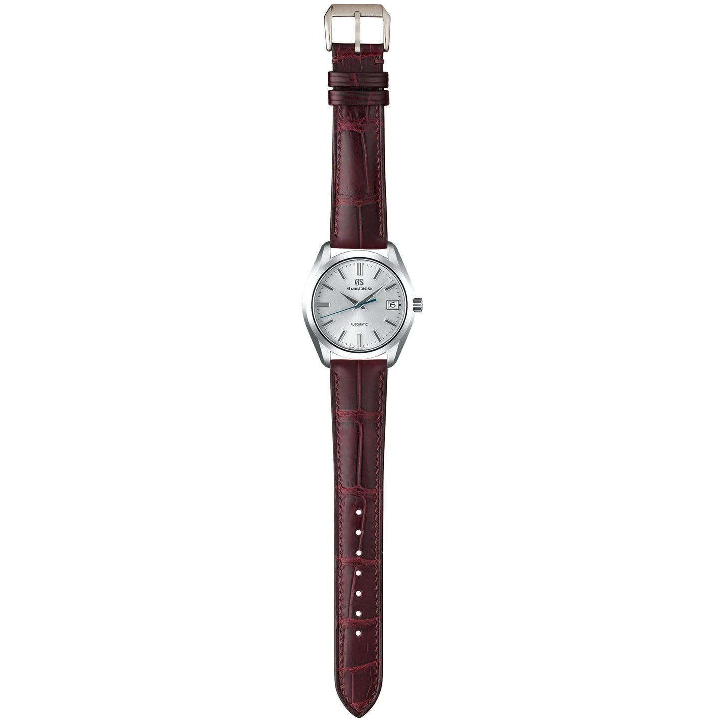 Crocodile Leather Watch Strap - Burgundy