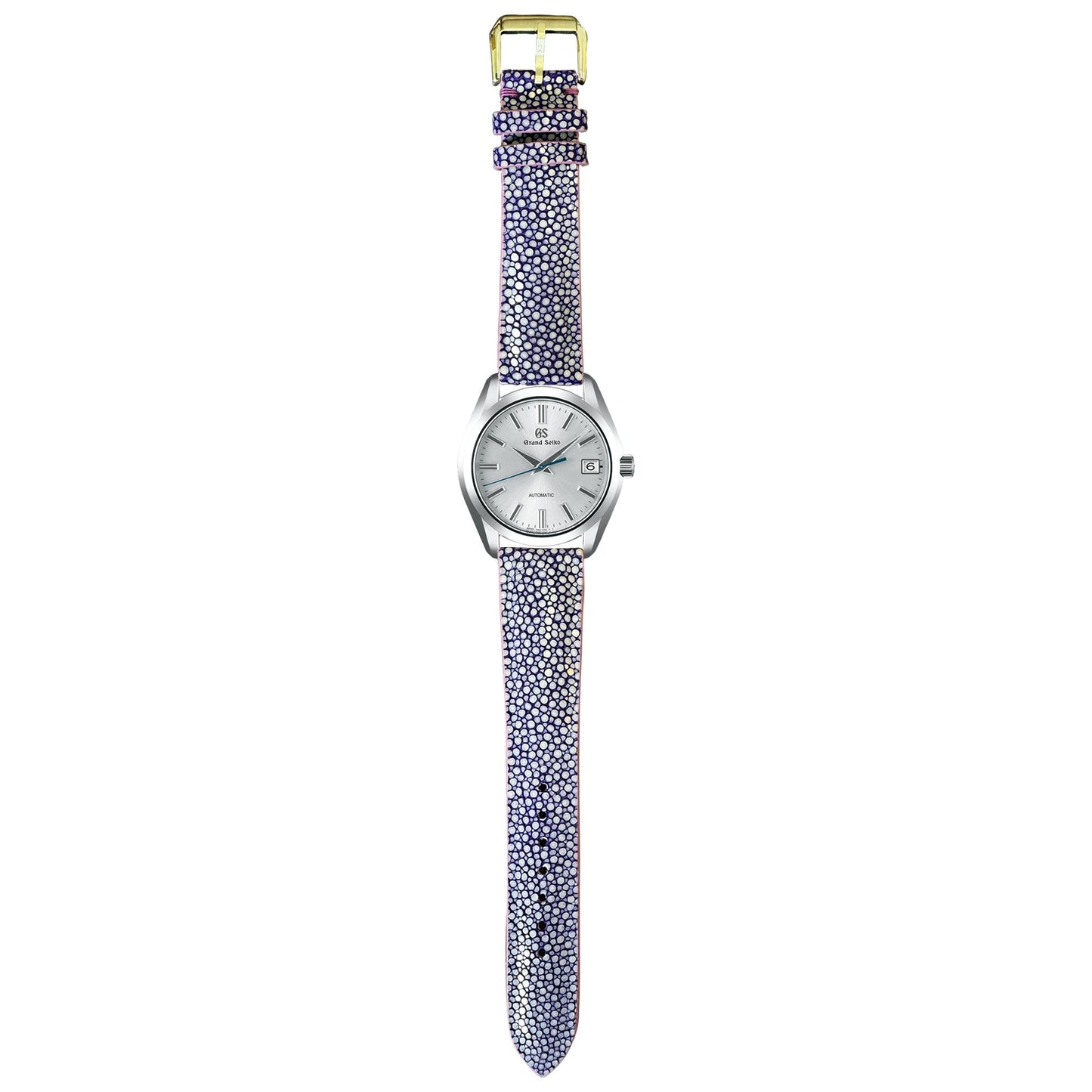 Stingray Leather Watch Strap - Purple