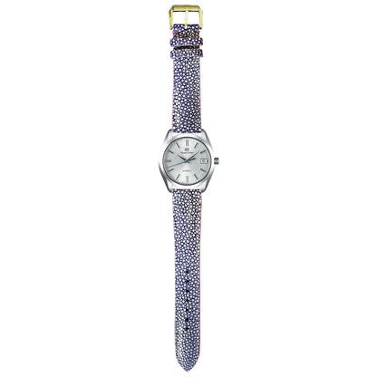 Stingray Leather Watch Strap - Purple