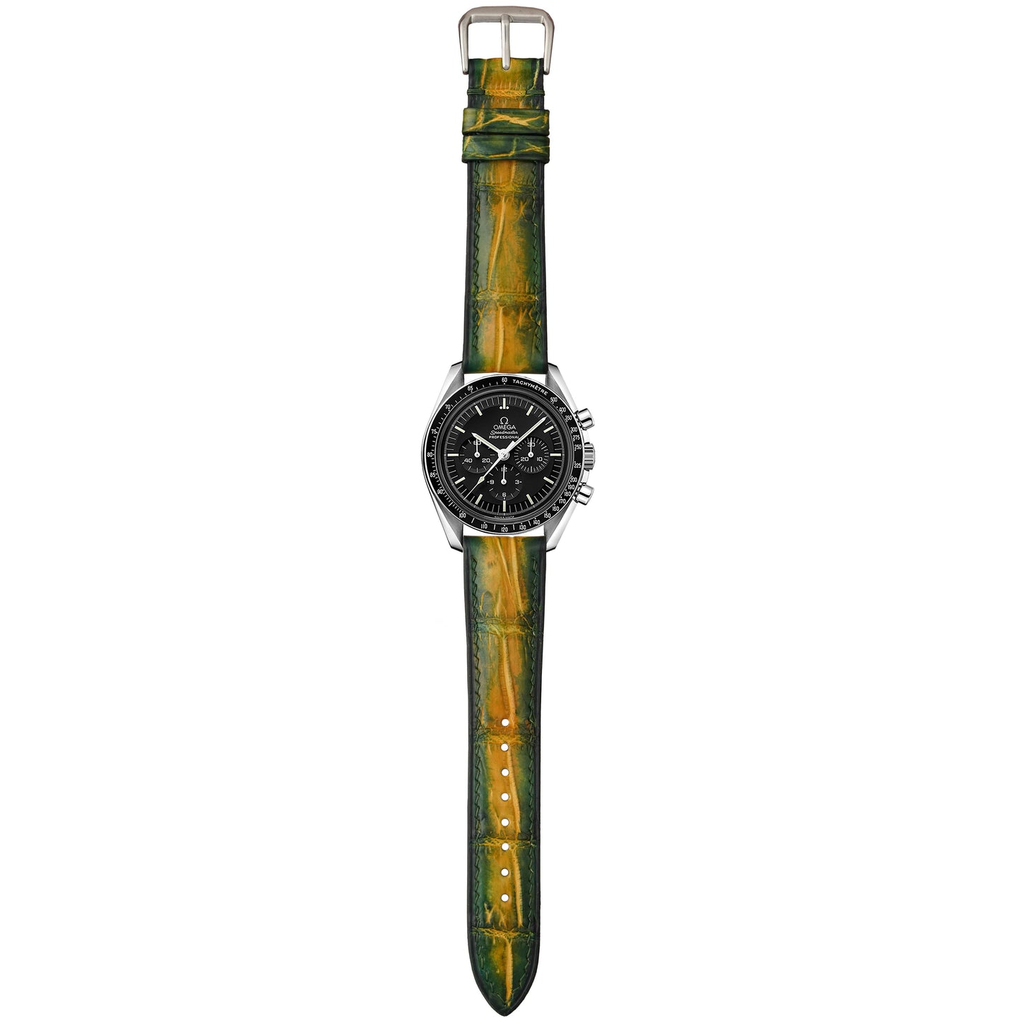 Crocodile Leather Watch Strap – Citrus Moss