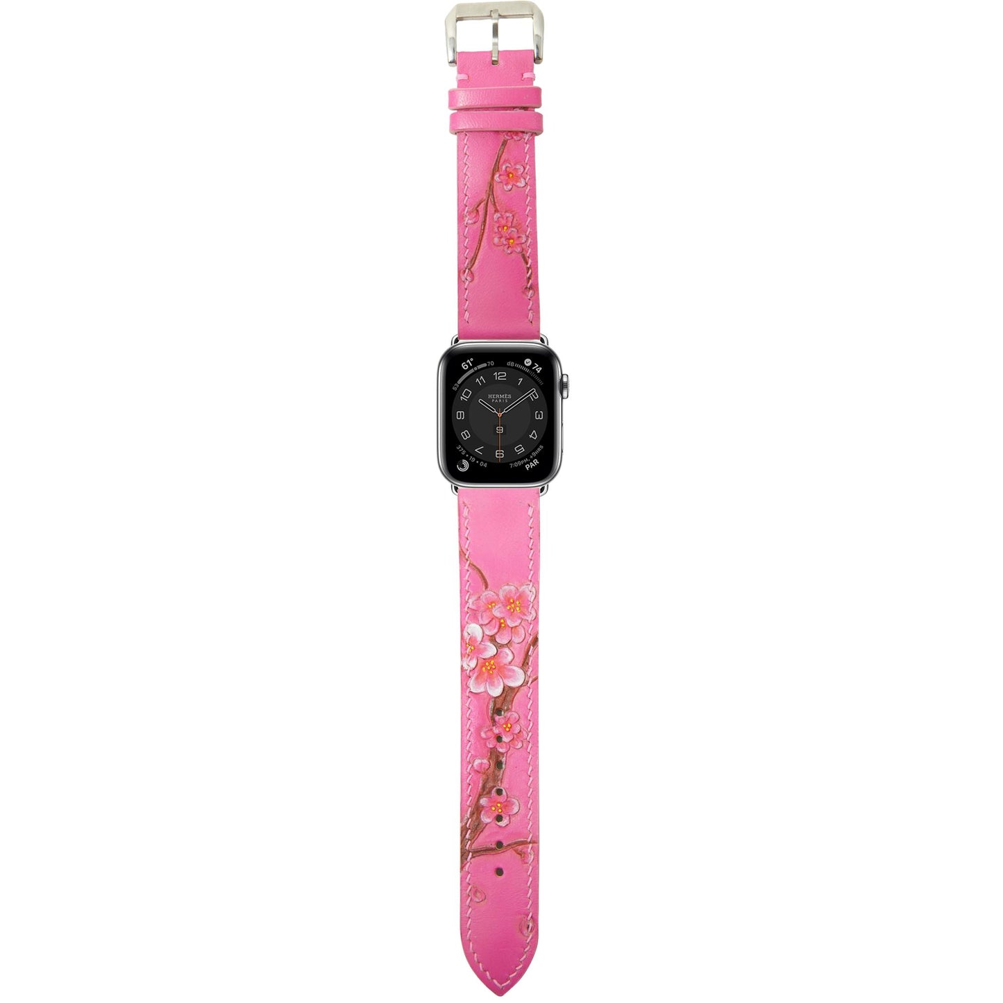 Sakura Blossom - Engraved Leather Watch Straps