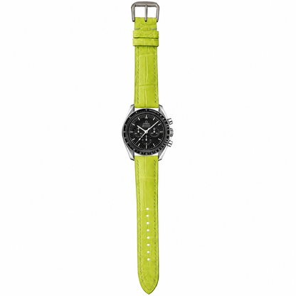 Crocodile Leather Watch Strap – Lime Green