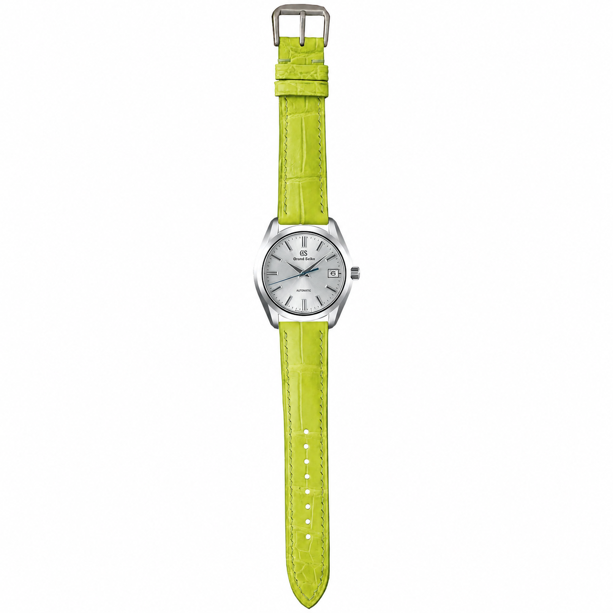 Crocodile Leather Watch Strap – Lime Green