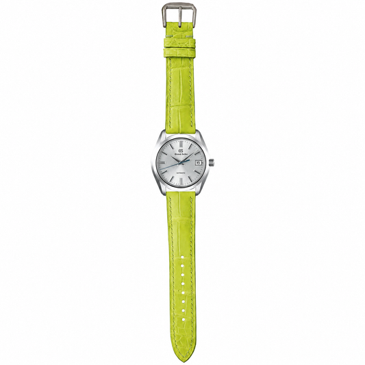 Crocodile Leather Watch Strap – Lime Green