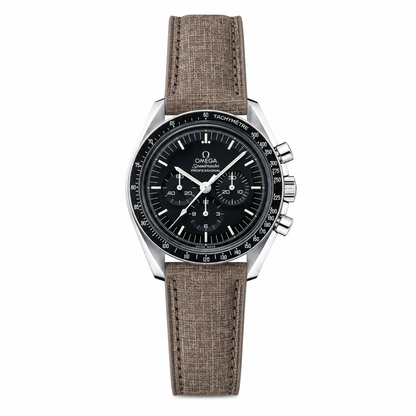 Babele Linen Leather Watch Strap - Taupe Brown