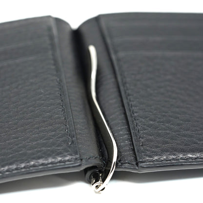 Money Clip - Black Calfskin