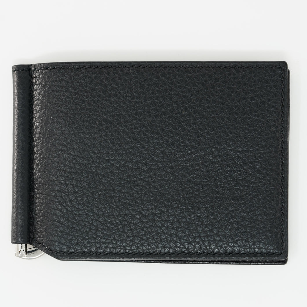 Money Clip - Black Calfskin