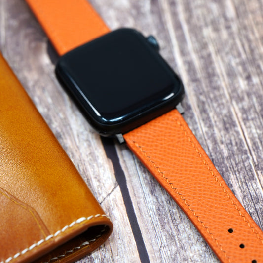 Apple Watch Strap - Epsom Leather - Orange