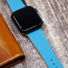 Load image into Gallery viewer, Apple Watch Strap - Epsom Leather - Tiffany Blue
