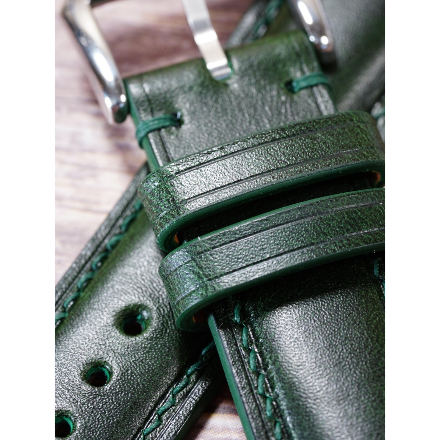 Buttero Leather Watch Strap - Deep Green