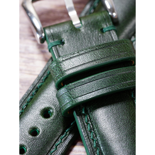 Buttero Leather Watch Strap - Deep Green