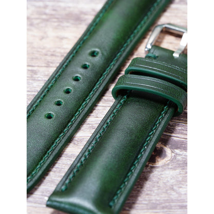 Buttero Leather Watch Strap - Deep Green