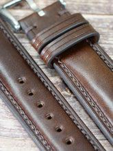 Load image into Gallery viewer, Buttero Leather Watch Strap - Dark Brown
