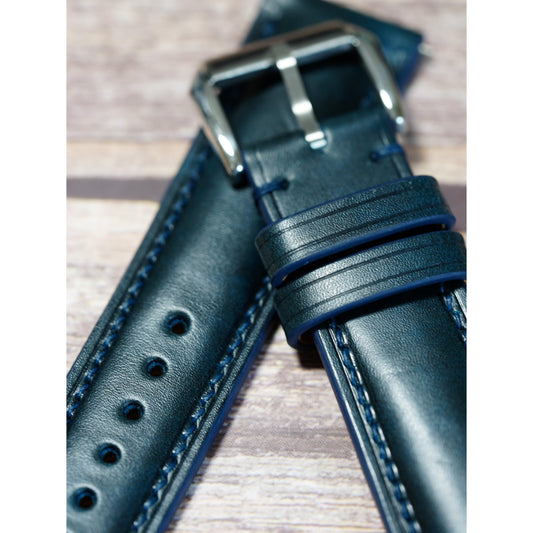 Buttero Leather Watch Strap - Deep Teal