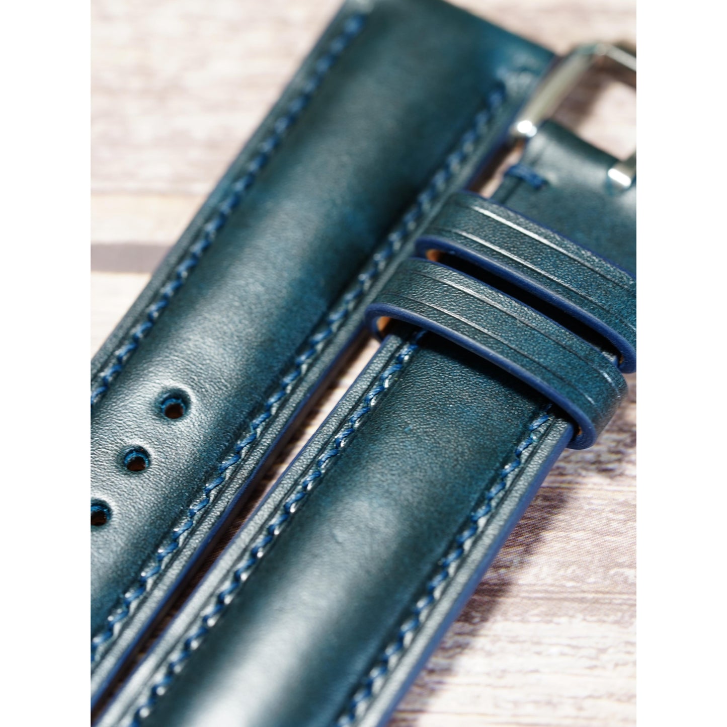 Buttero Leather Watch Strap - Deep Teal