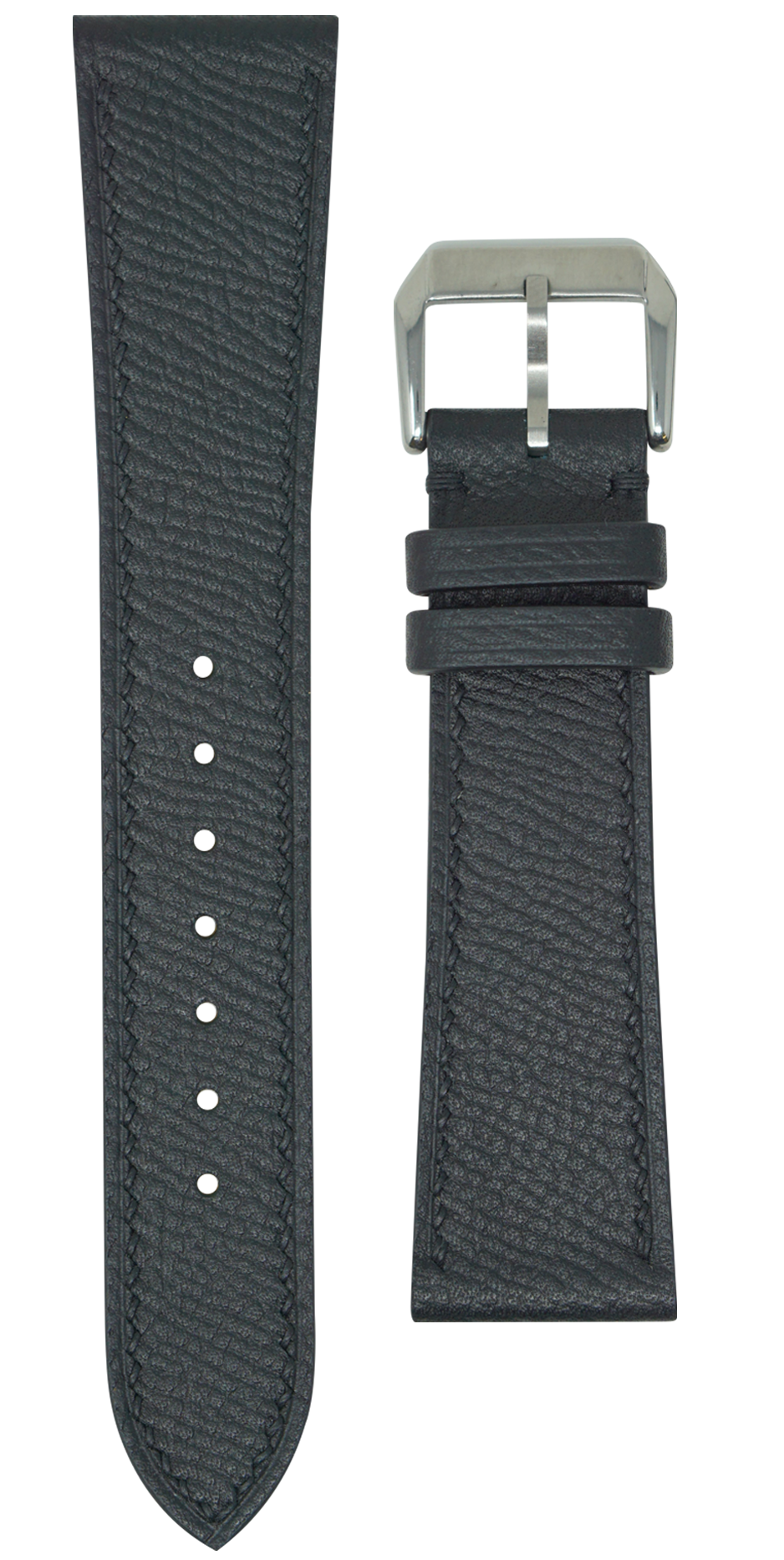 Epsom Leather Watch Strap - Black