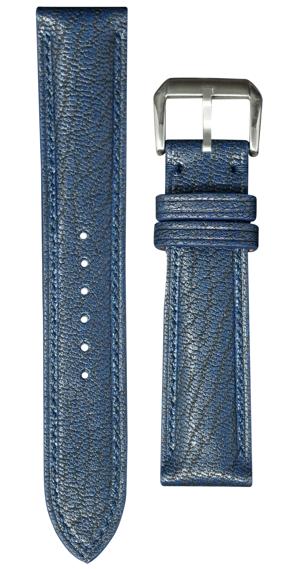 Goat Leather Watch Strap - Deep Blue