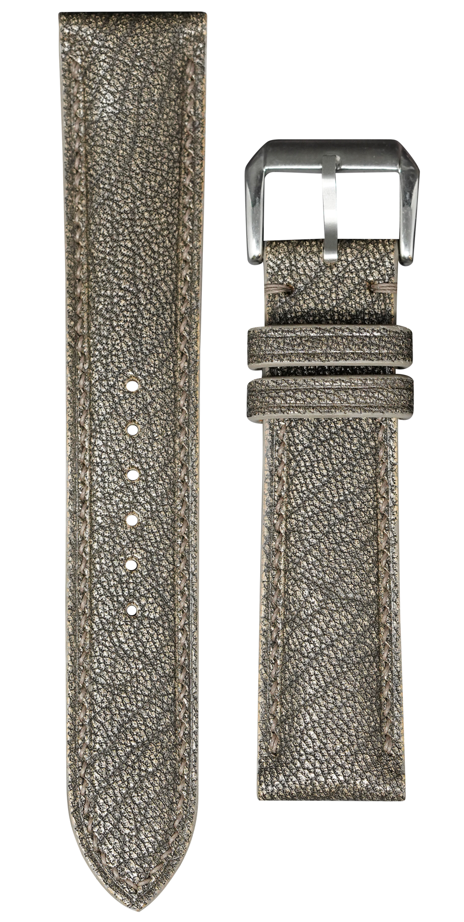 Goat Leather Watch Strap - Gray