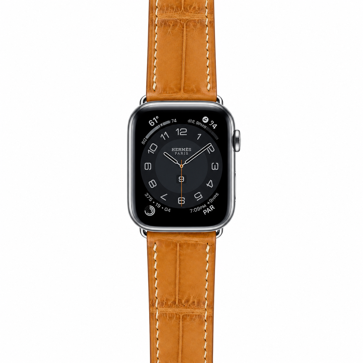 Crocodile Leather Watch Strap - Honey Brown