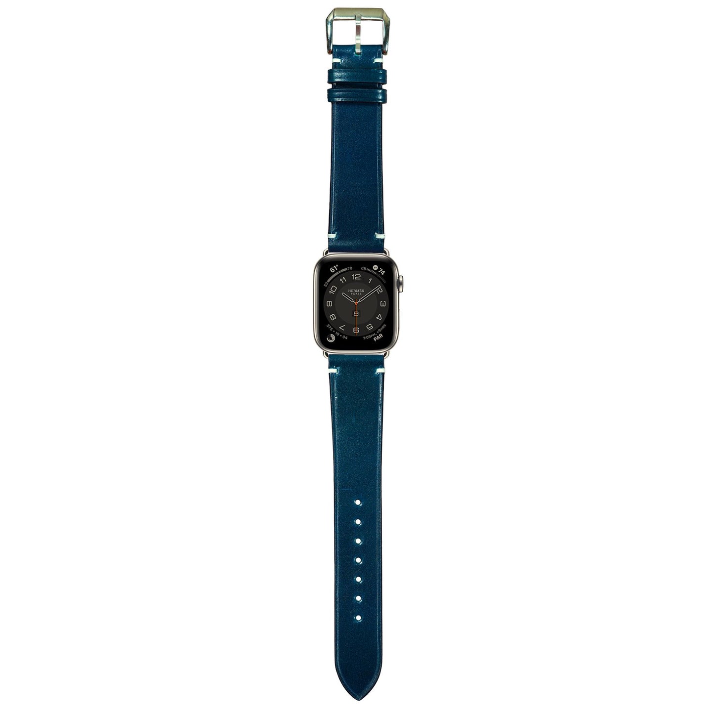 Shell Cordovan Leather Watch Strap - Teal Blue