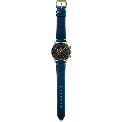 Shell Cordovan Leather Watch Strap - Teal Blue