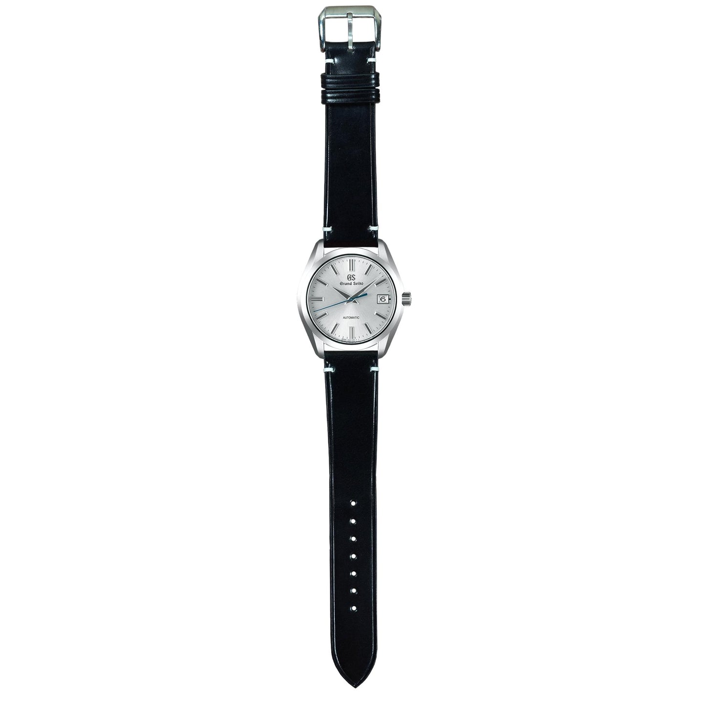 Shell Cordovan Leather Watch Strap - Black
