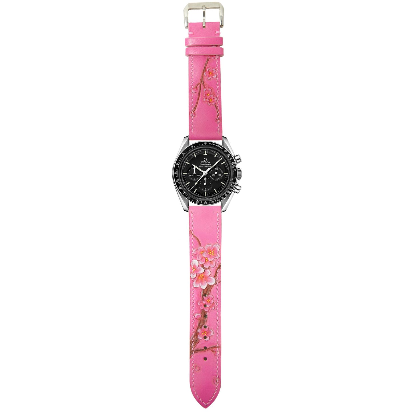 Sakura Blossom - Engraved Leather Watch Straps