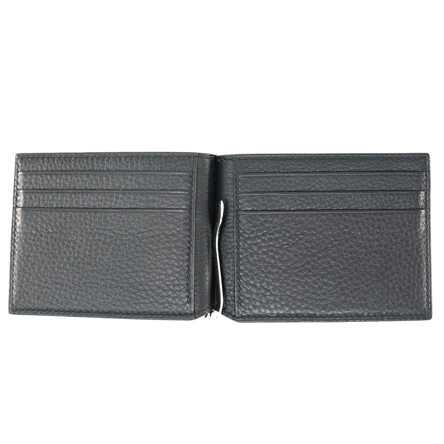 Money Clip - Black Calfskin