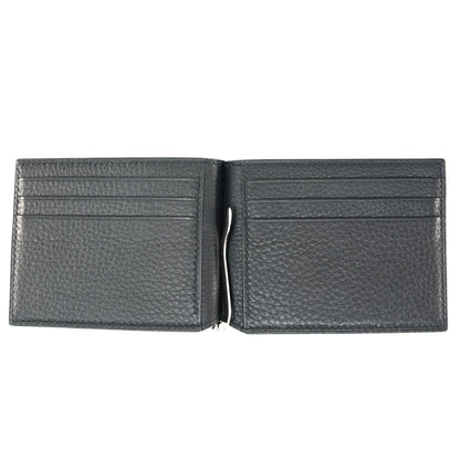 Money Clip - Black Calfskin