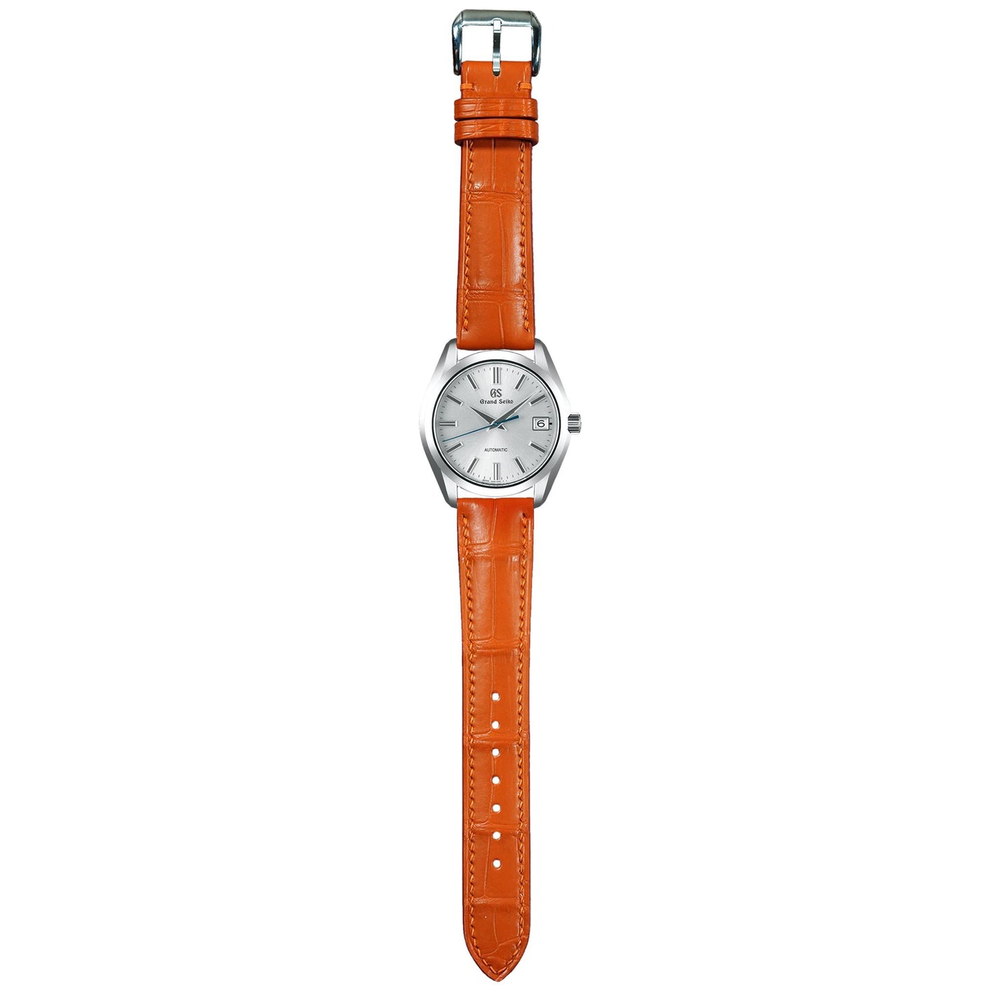 Crocodile Leather Watch Strap - Orange
