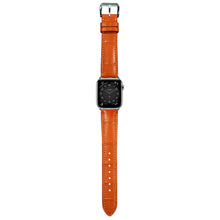 Load image into Gallery viewer, Crocodile Leather Watch Strap - Orange

