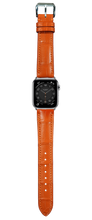 Load image into Gallery viewer, Crocodile Leather Watch Strap - Orange
